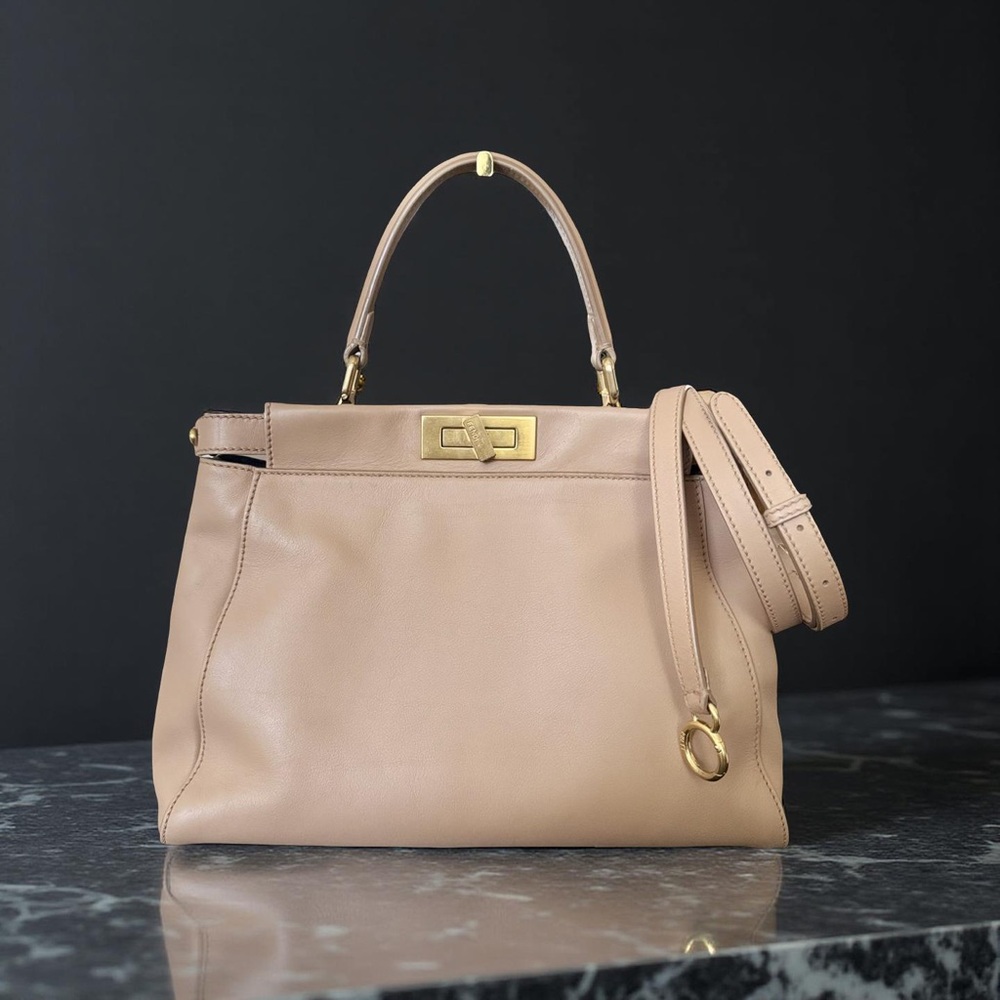 Fendi Peekaboo Medium 2 Way Bag in Smooth Nappa Leather